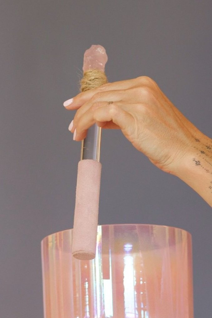 Rose Quartz Crystal Wand