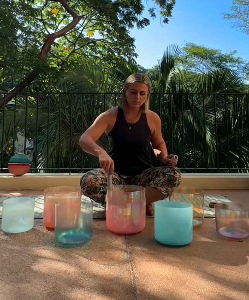 Sunset Ocean 7 Bowl Chakra Set
