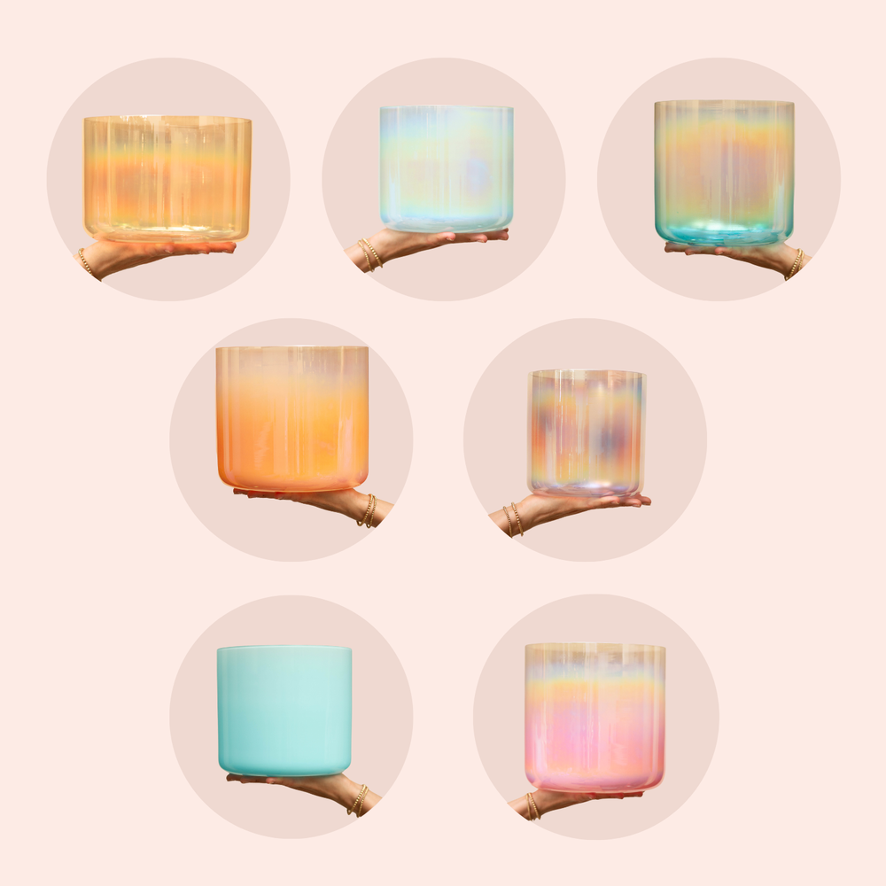 Sunset Ocean 7 Bowl Chakra Set